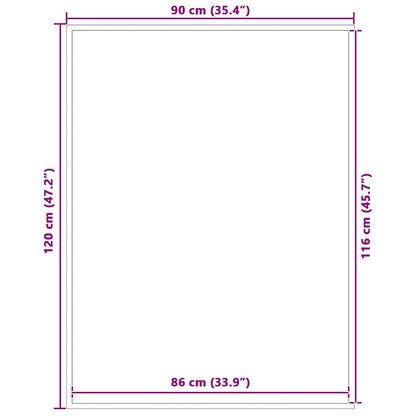 vidaXL Paillasson marron 90x120 cm