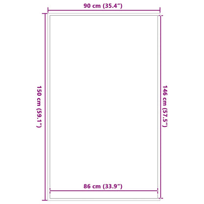 vidaXL Paillasson marron 90x150 cm