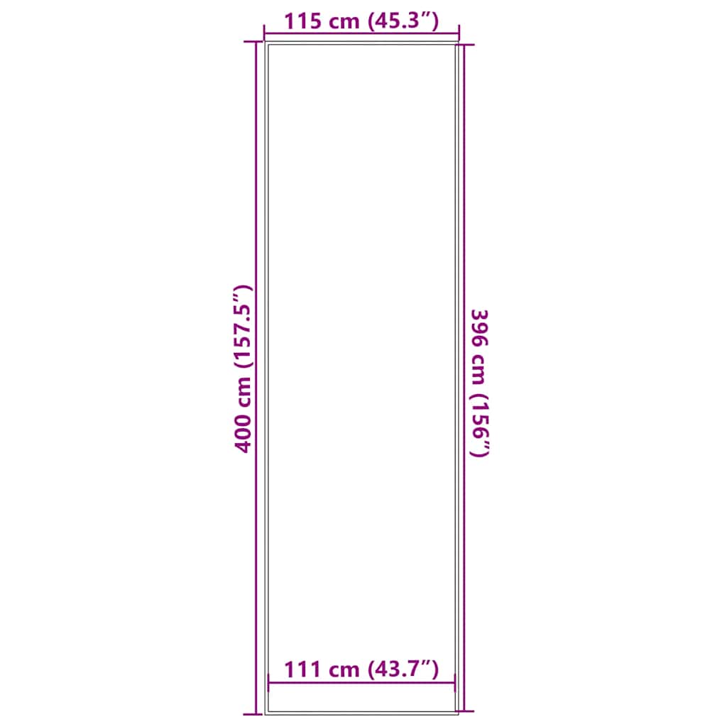vidaXL Paillasson marron 115x400 cm