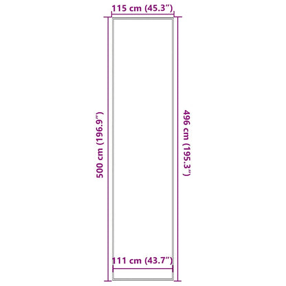 vidaXL Paillasson marron 115x500 cm