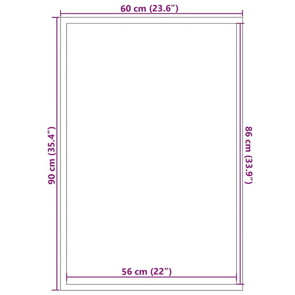 vidaXL Paillasson gris 60x90 cm