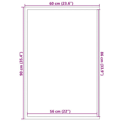 vidaXL Paillasson gris 60x90 cm