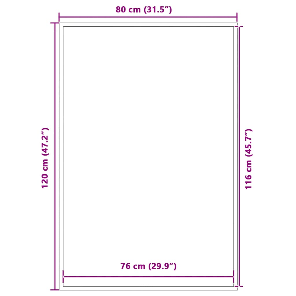 vidaXL Paillasson Gris 80x120 cm