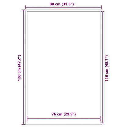 vidaXL Paillasson Gris 80x120 cm