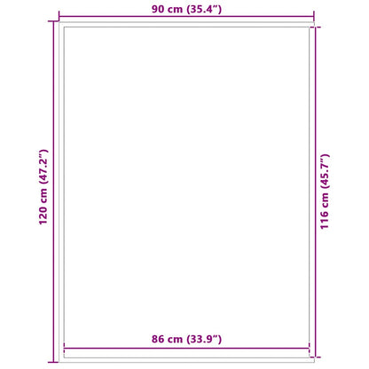 vidaXL Paillasson gris 90x120 cm