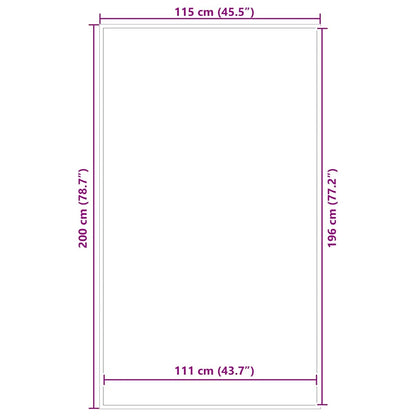 vidaXL Paillasson gris 115x200 cm