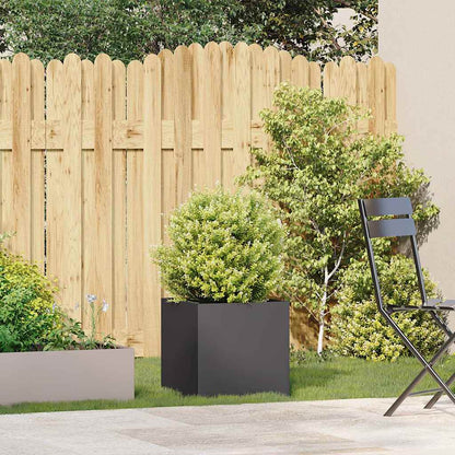 vidaXL Jardinière noir 40x40x40 cm acier laminé à froid