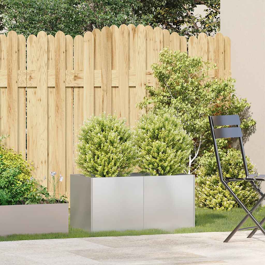 vidaXL Jardinière 80x40x40 cm acier inoxydable