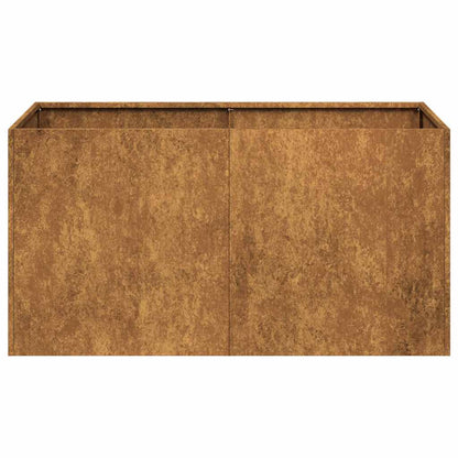 vidaXL Jardinière rouillé 80x40x40 cm acier inoxydable