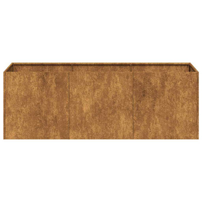 vidaXL Jardinière rouillé 120x40x40 cm acier inoxydable