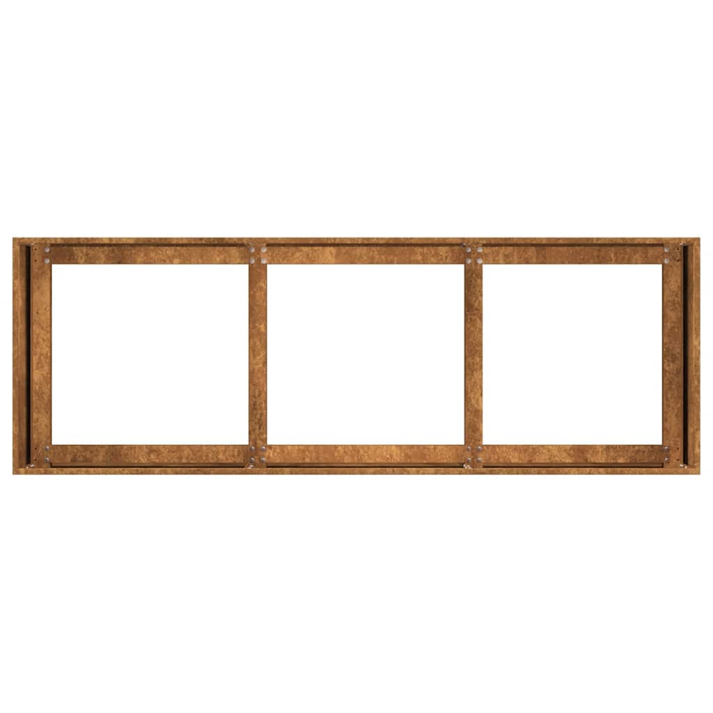 vidaXL Jardinière rouillé 120x40x40 cm acier inoxydable