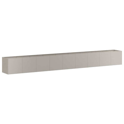 vidaXL Jardinière rouillé 360x40x40 cm acier inoxydable