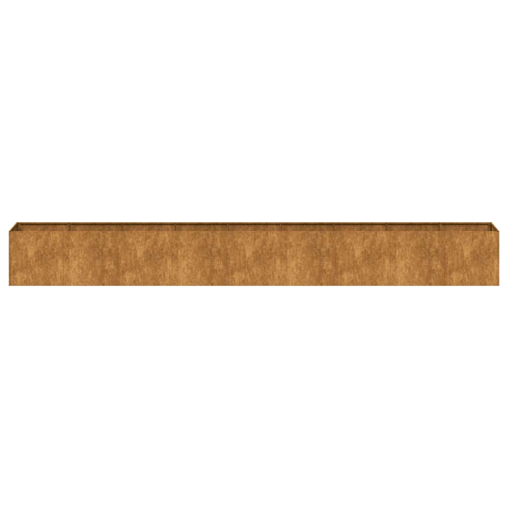 vidaXL Jardinière rouillé 360x40x40 cm acier inoxydable
