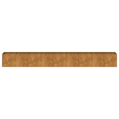 vidaXL Jardinière rouillé 360x40x40 cm acier inoxydable