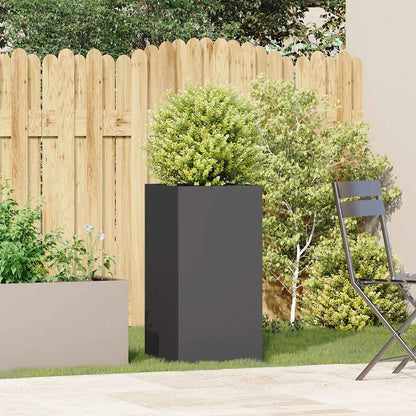 vidaXL Jardinière noir 40x40x80 cm acier laminé à froid