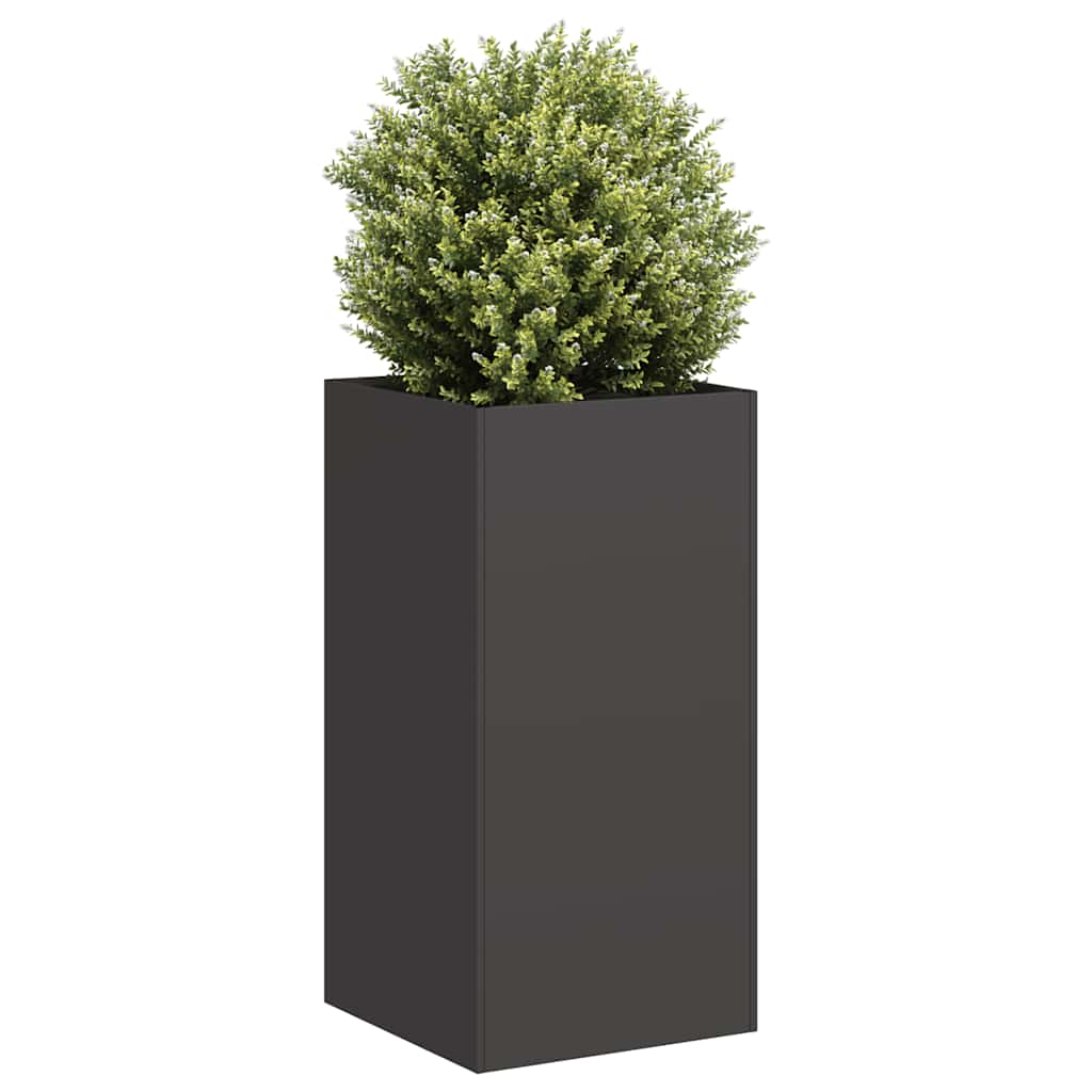 vidaXL Jardinière noir 40x40x80 cm acier laminé à froid