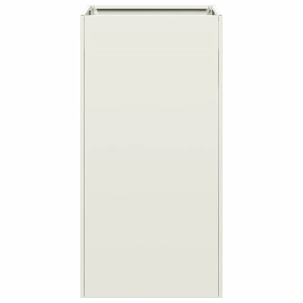 vidaXL Jardinière blanc 40x40x80 cm acier laminé à froid
