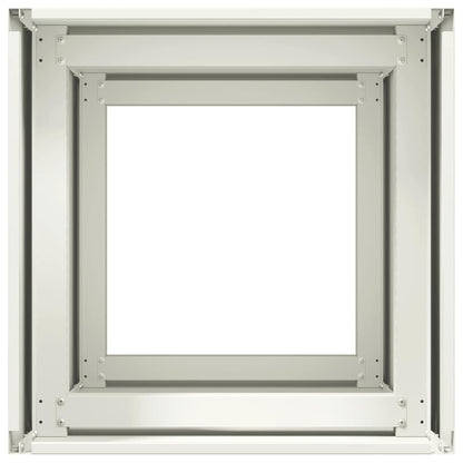 vidaXL Jardinière blanc 40x40x80 cm acier laminé à froid