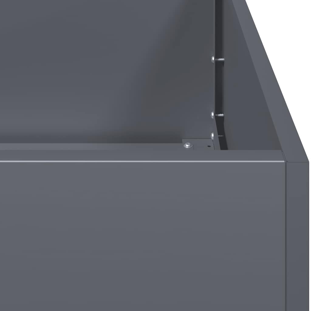 vidaXL Jardinière anthracite 40x40x80 cm acier laminé à froid