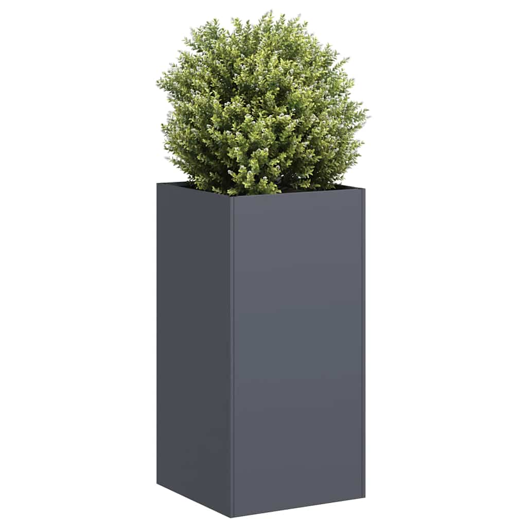 vidaXL Jardinière anthracite 40x40x80 cm acier laminé à froid