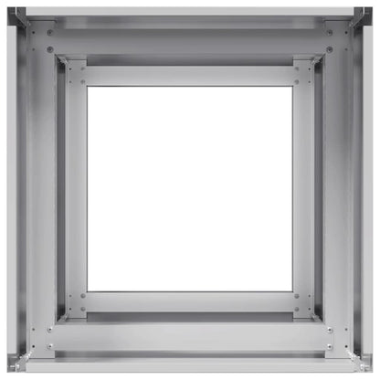 vidaXL Jardinière 40x40x80 cm acier galvanisé