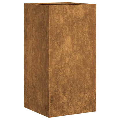 vidaXL Jardinière rouillé 40x40x80 cm acier inoxydable
