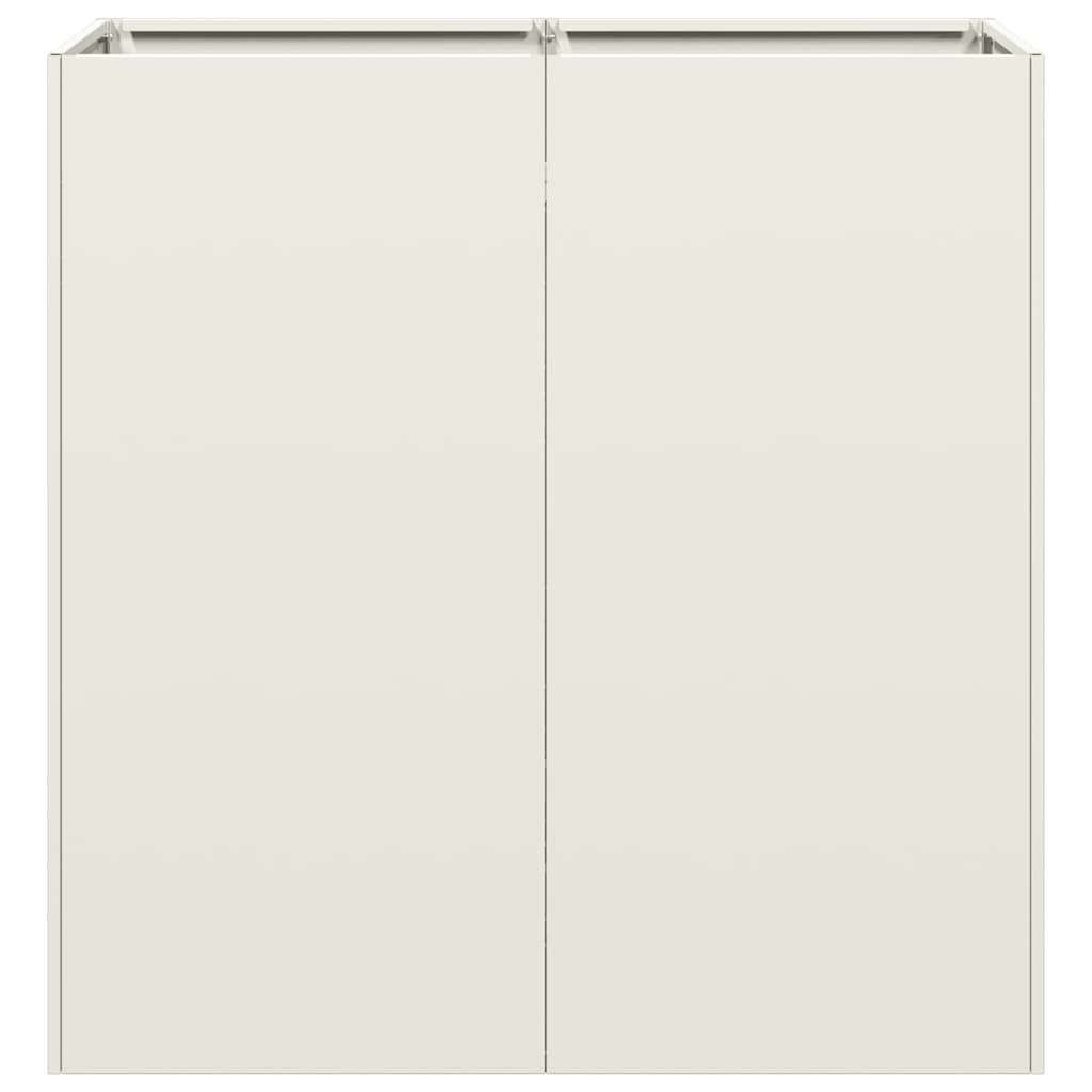 vidaXL Jardinière blanc 80x40x80 cm acier laminé à froid