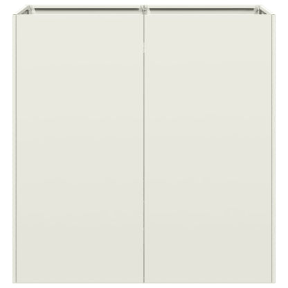 vidaXL Jardinière blanc 80x40x80 cm acier laminé à froid