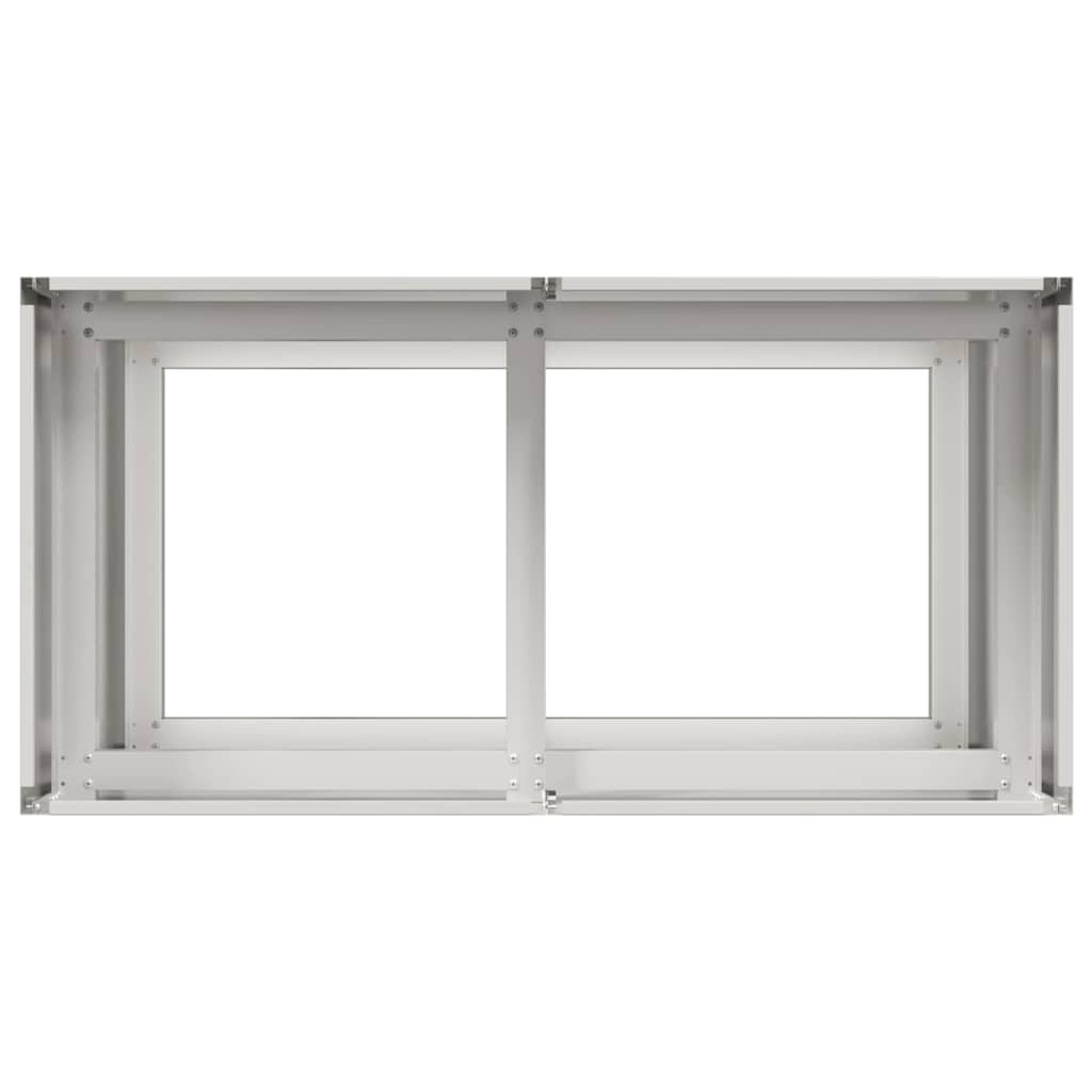 vidaXL Jardinière 80x40x80 cm acier inoxydable