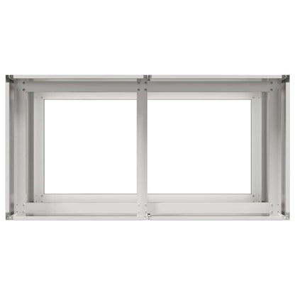 vidaXL Jardinière 80x40x80 cm acier inoxydable