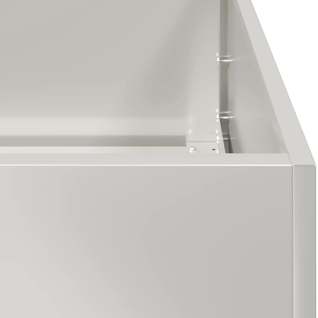 vidaXL Jardinière 80x40x80 cm acier inoxydable