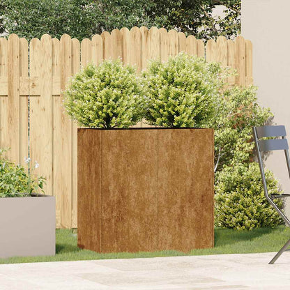 vidaXL Jardinière rouillé 80x40x80 cm acier inoxydable