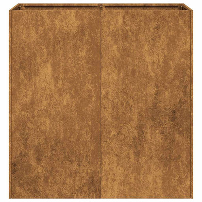 vidaXL Jardinière rouillé 80x40x80 cm acier inoxydable