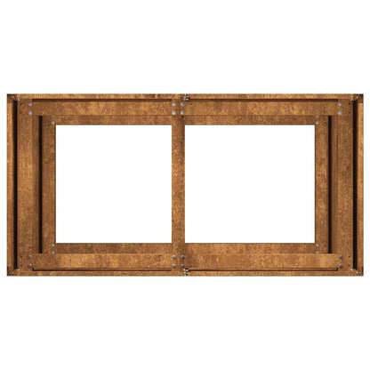 vidaXL Jardinière rouillé 80x40x80 cm acier inoxydable
