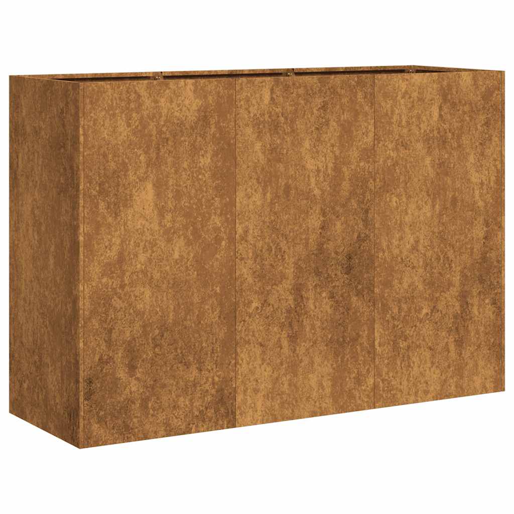 vidaXL Jardinière rouillé 120x40x80 cm acier inoxydable