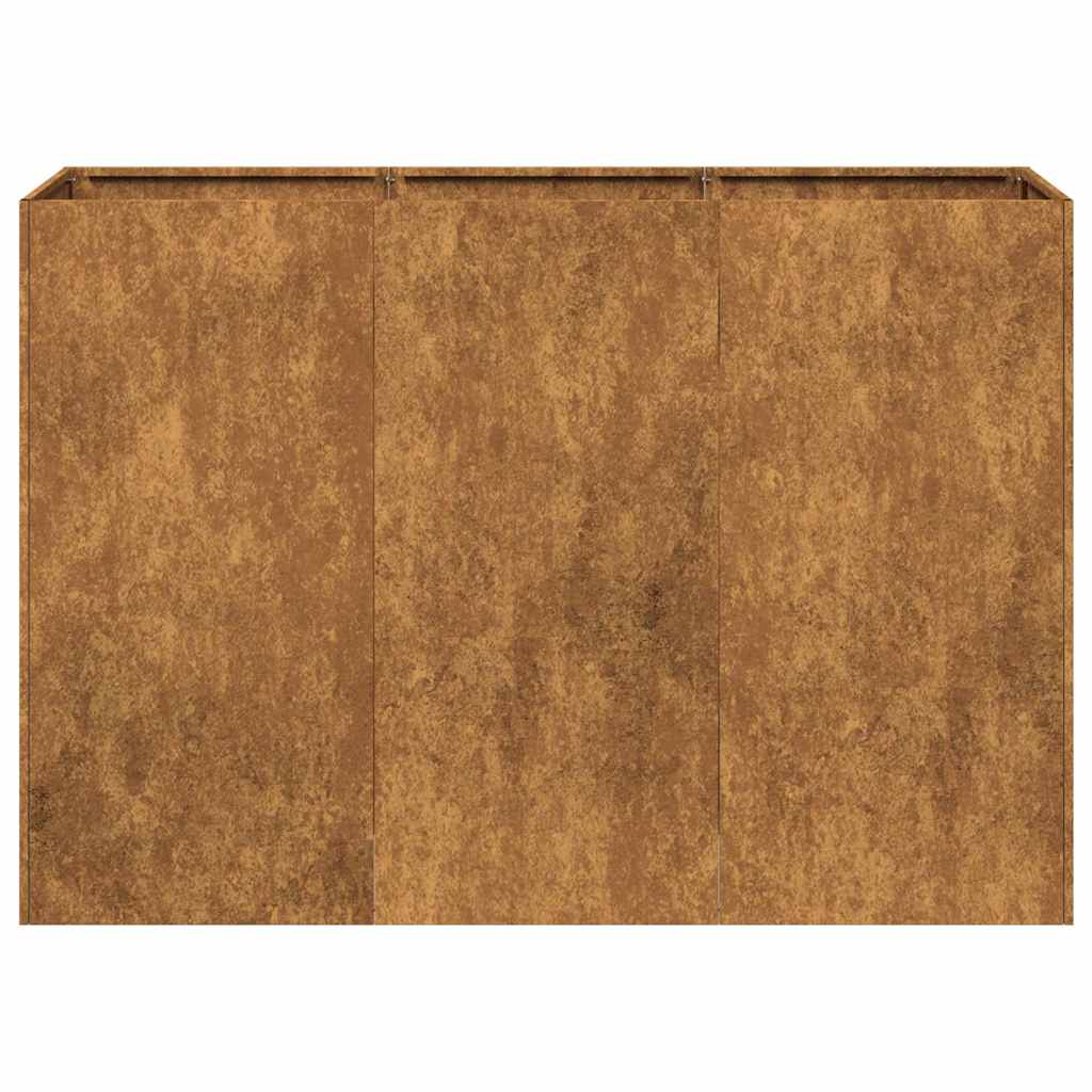 vidaXL Jardinière rouillé 120x40x80 cm acier inoxydable