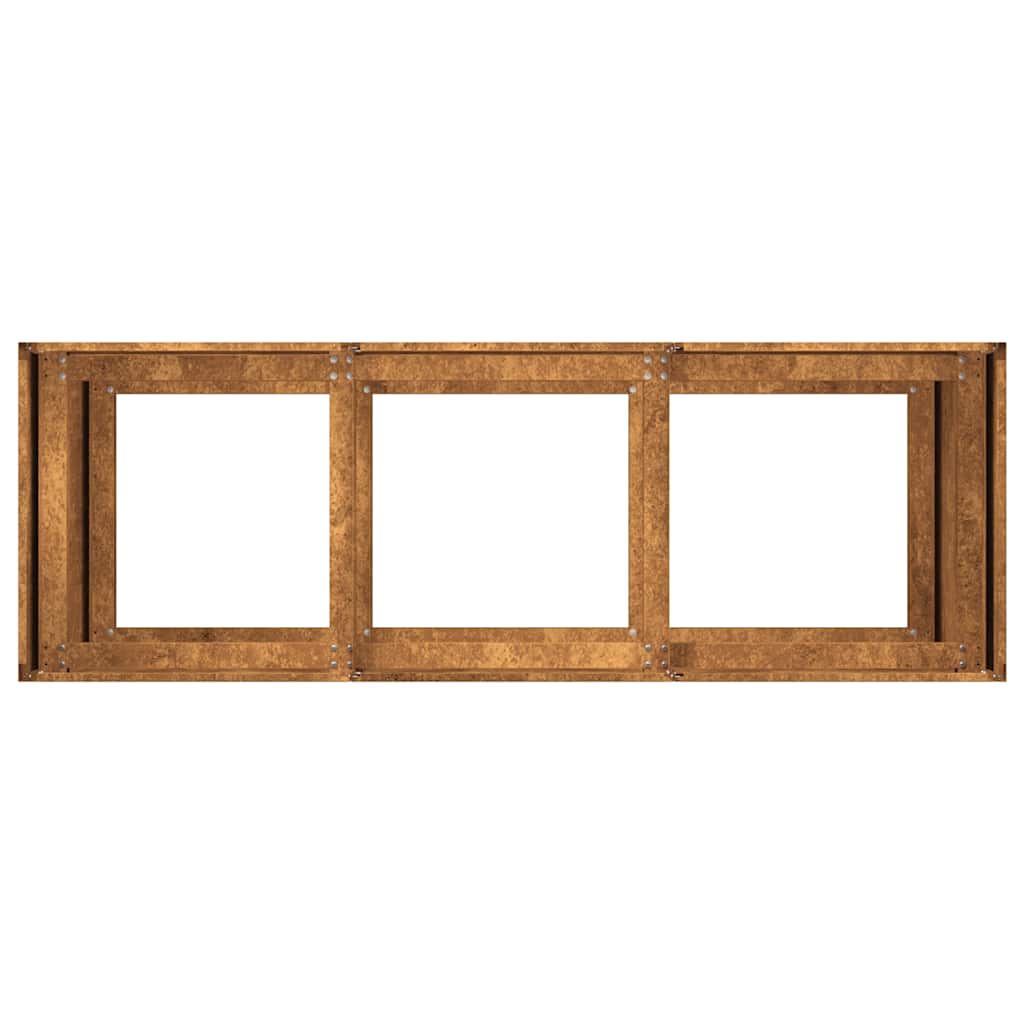 vidaXL Jardinière rouillé 120x40x80 cm acier inoxydable