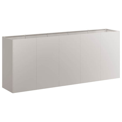 vidaXL Jardinière rouillé 200x40x80 cm acier inoxydable