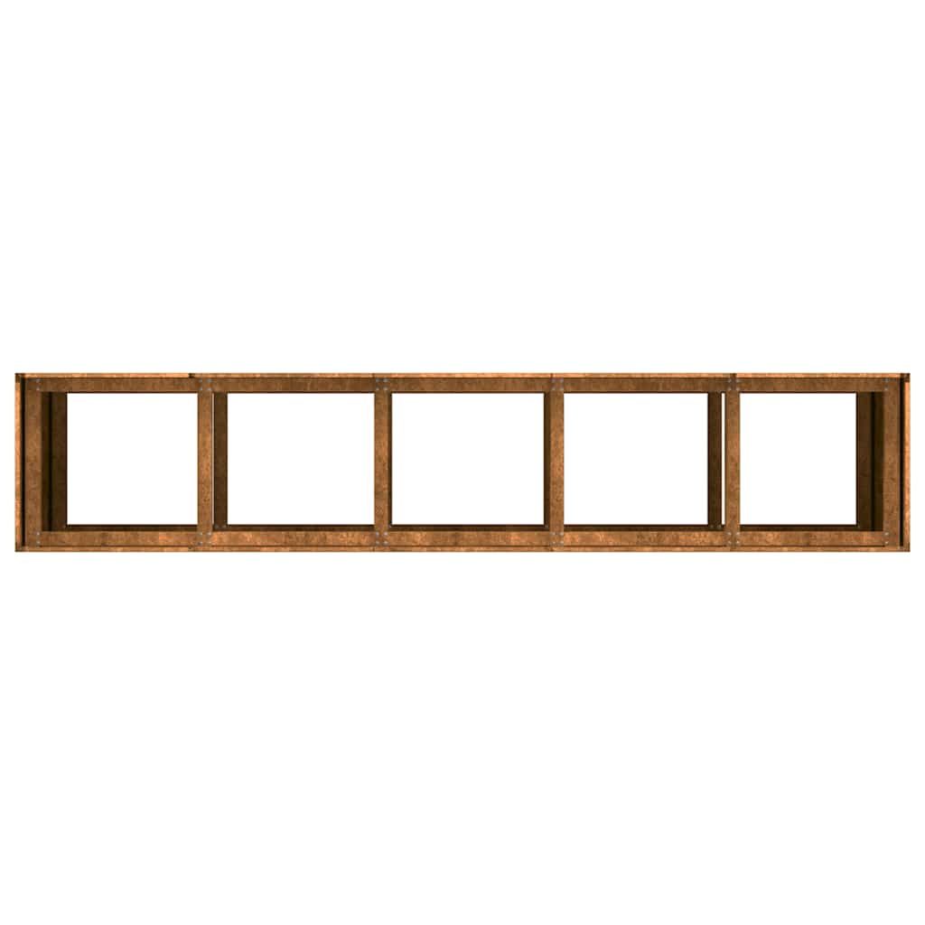 vidaXL Jardinière rouillé 200x40x80 cm acier inoxydable