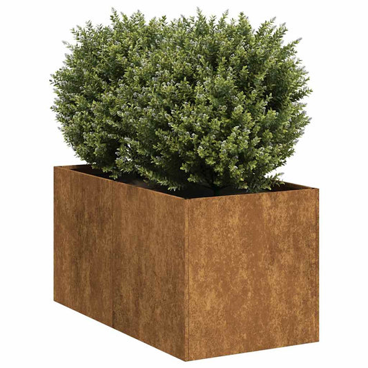 vidaXL Jardinière rouillé 40x80x40 cm acier inoxydable