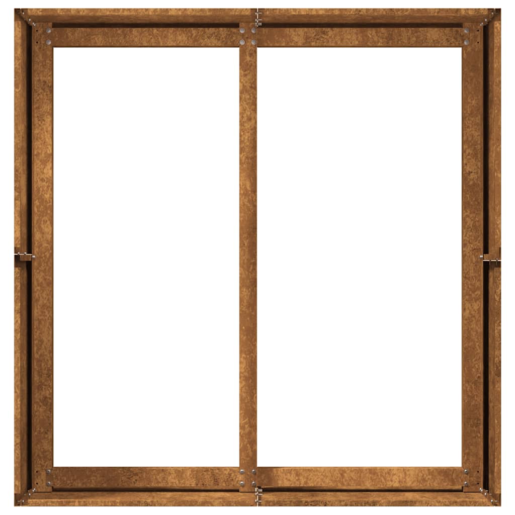 vidaXL Jardinière rouillé 80x80x40 cm acier inoxydable
