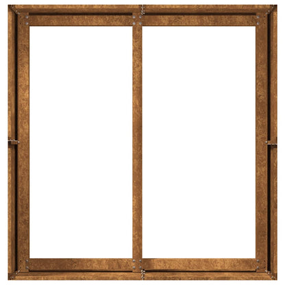 vidaXL Jardinière rouillé 80x80x40 cm acier inoxydable