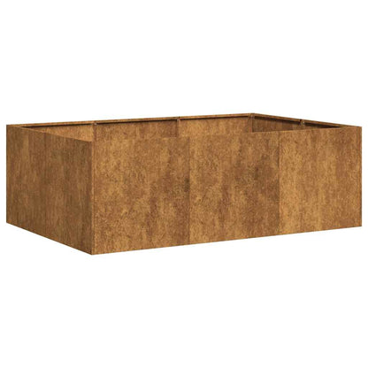 vidaXL Jardinière rouillé 120x80x40 cm acier inoxydable