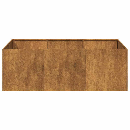 vidaXL Jardinière rouillé 120x80x40 cm acier inoxydable