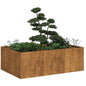vidaXL Jardinière rouillé 120x80x40 cm acier inoxydable