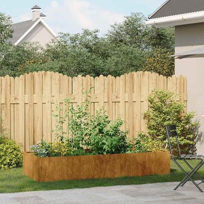 vidaXL Jardinière rouillé 200x80x40 cm acier inoxydable