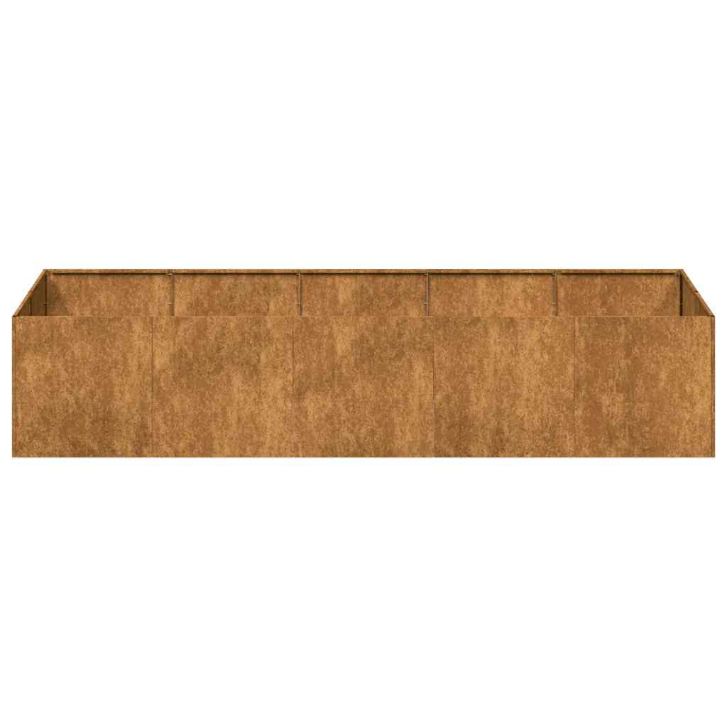 vidaXL Jardinière rouillé 200x80x40 cm acier inoxydable
