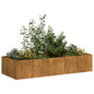 vidaXL Jardinière rouillé 200x80x40 cm acier inoxydable