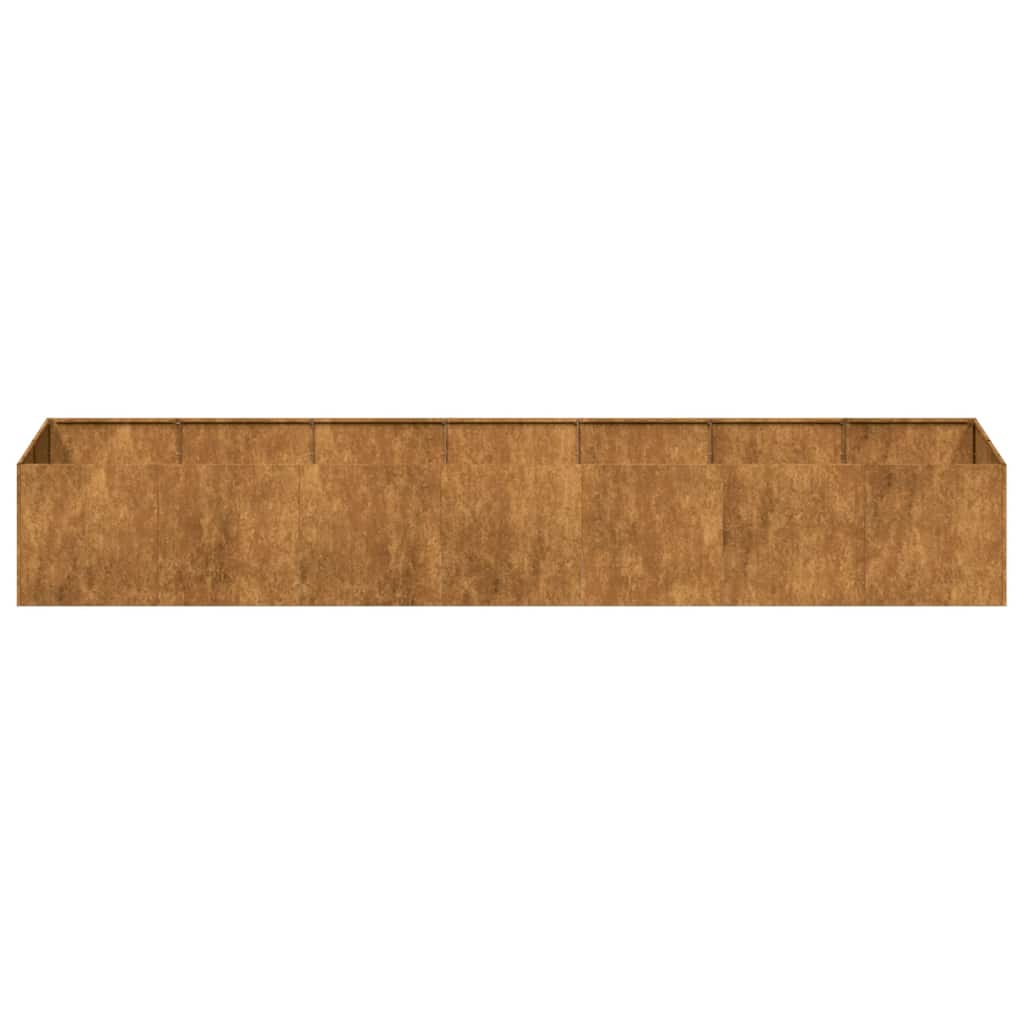 vidaXL Jardinière rouillé 280x80x40 cm acier inoxydable