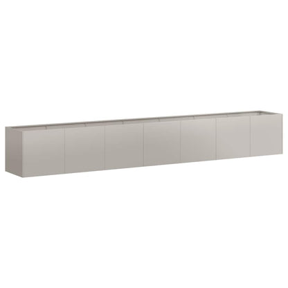 vidaXL Jardinière rouillé 360x80x40 cm acier inoxydable